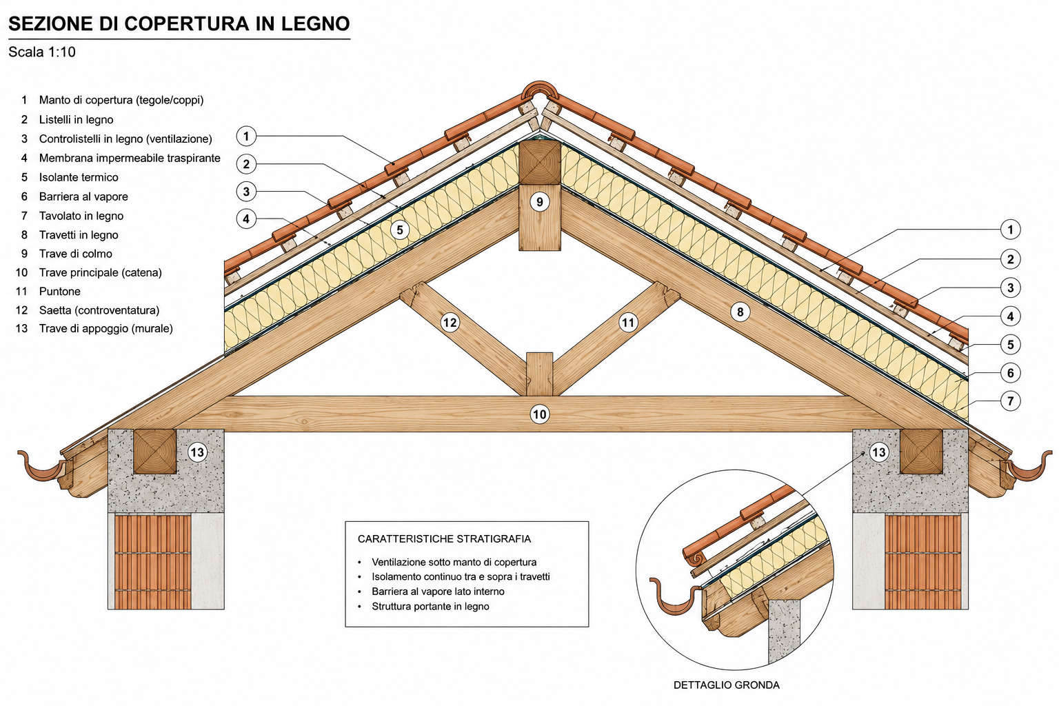Struttura del tetto — esempio 2